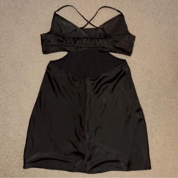 Princess Polly Elegant Black Cut-Out Mini Dress - Picture 4 of 5